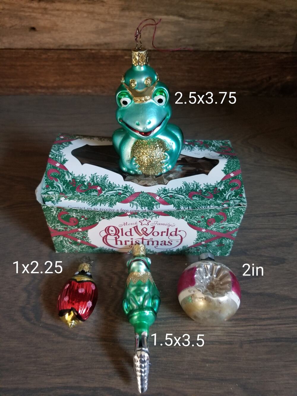 Vintage Old World Glass Hand Blown Christmas Ornaments Lot